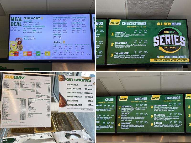 Subway Menu