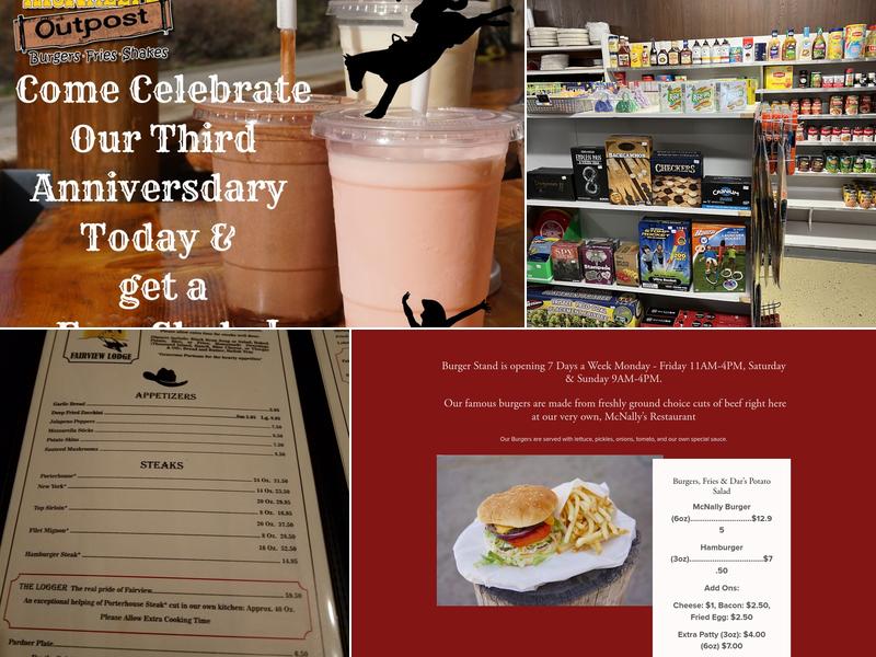 McNally’s General Store Menu