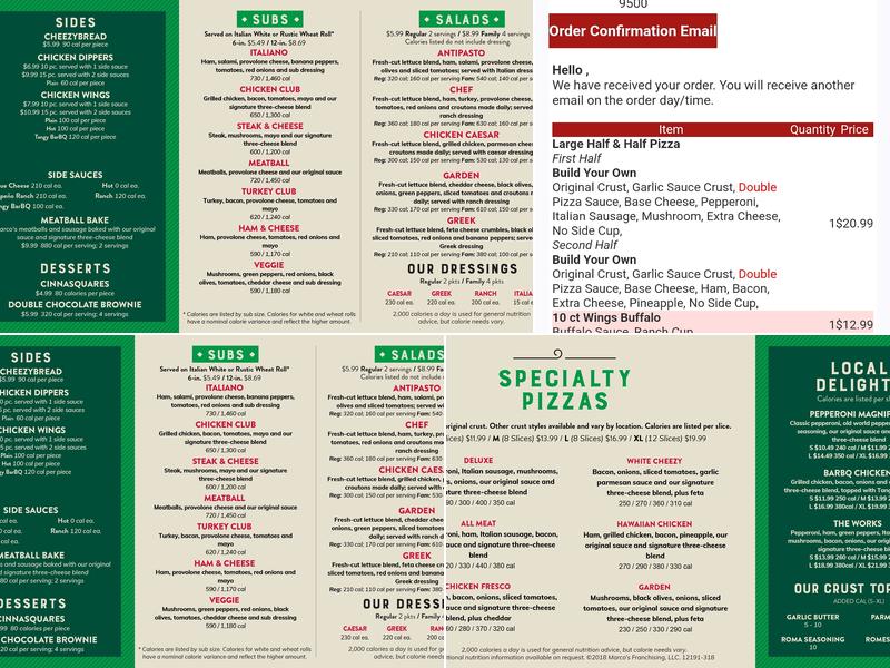 Marco's Pizza- Buffalo Lake Menu