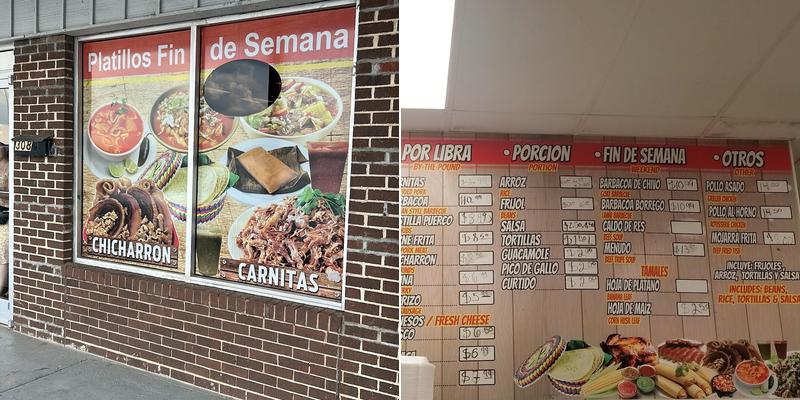 Tortilleria la fe Menu
