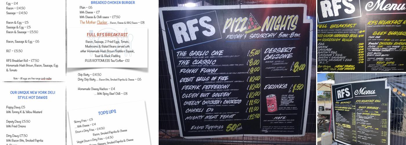 Rob's Filling Station Menu