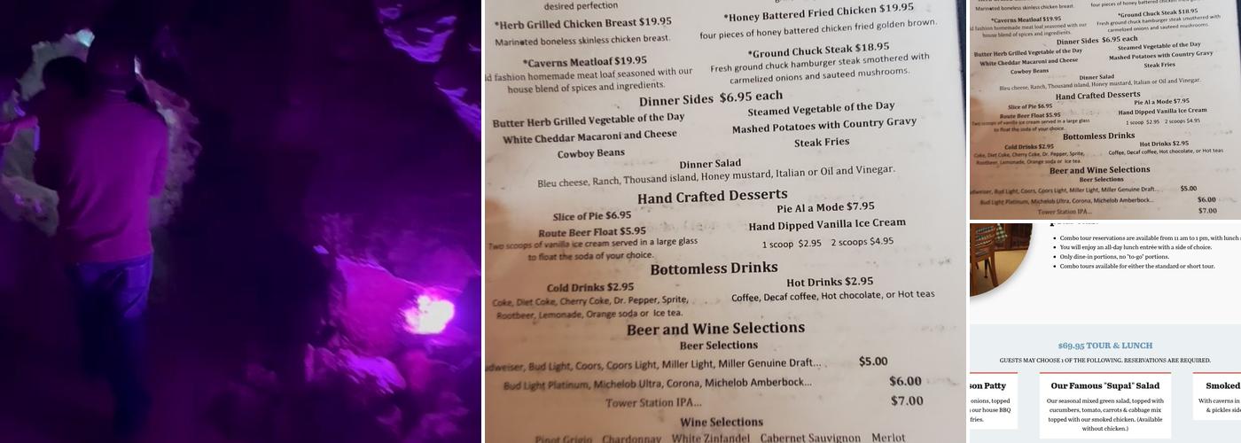Grand Canyon Caverns & Inn Menu