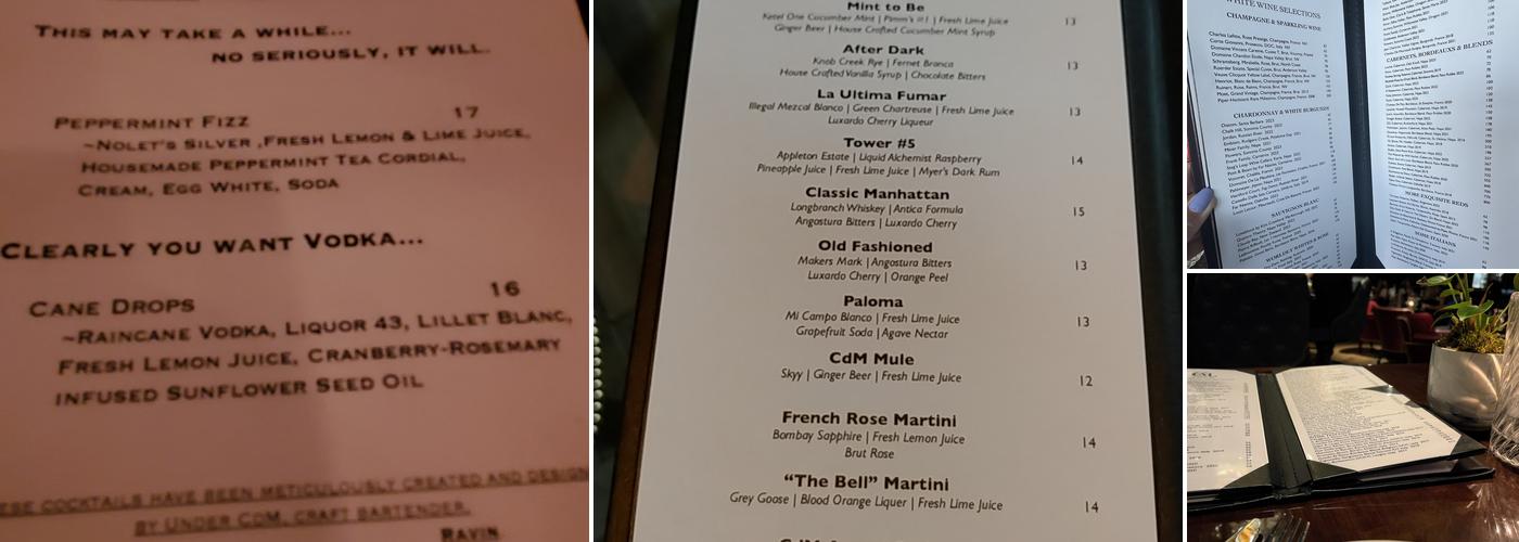 CdM Restaurant Menu