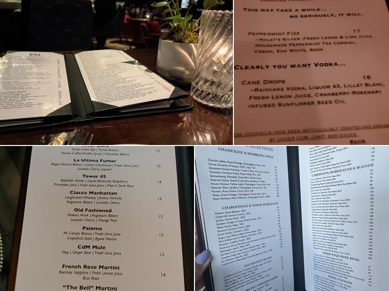 CdM Restaurant Menu