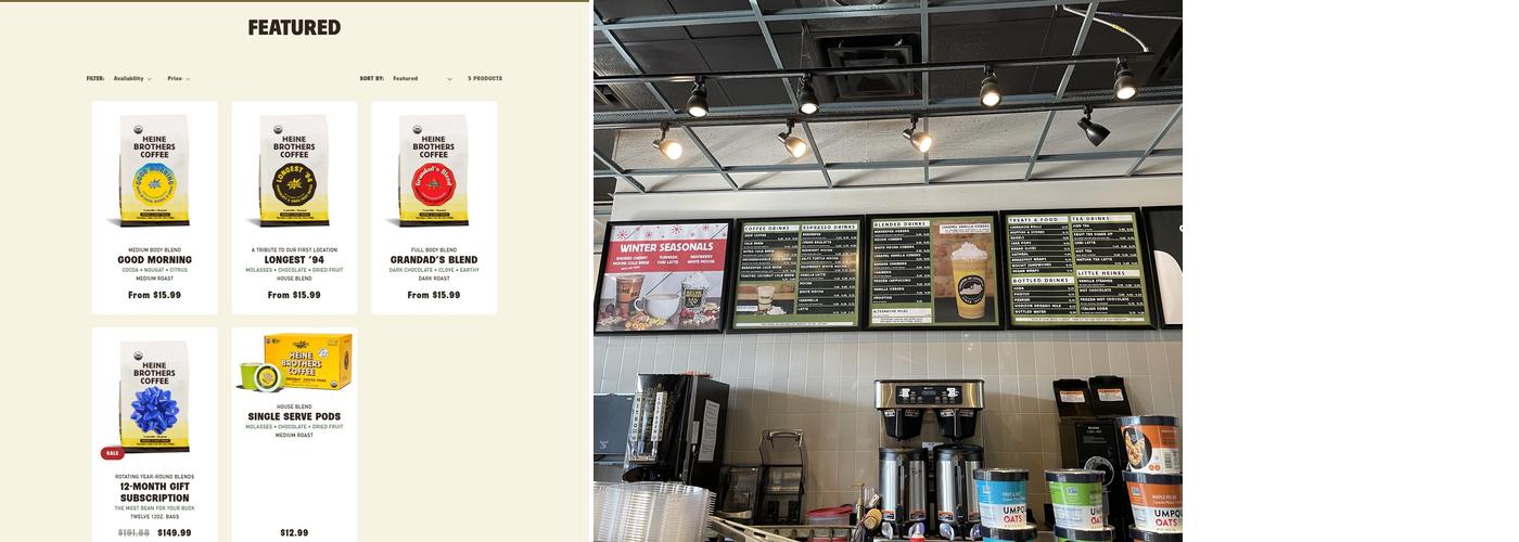 Heine Brothers Coffee - State Street Menu