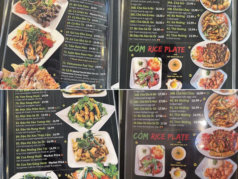 Saigon Bistro Menu