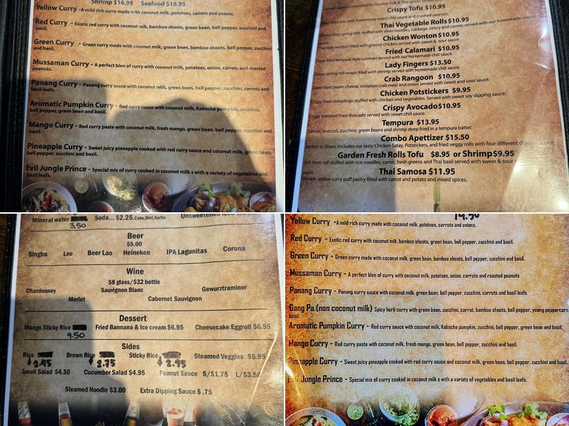 Siam Thai House Menu