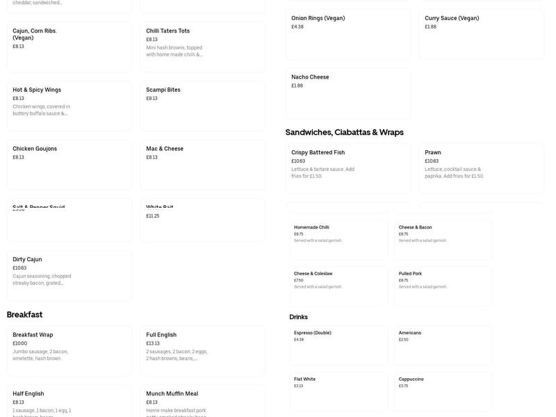 The Grill Amigos Menu