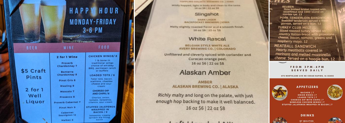 The Edison Pub and Eatery Menu