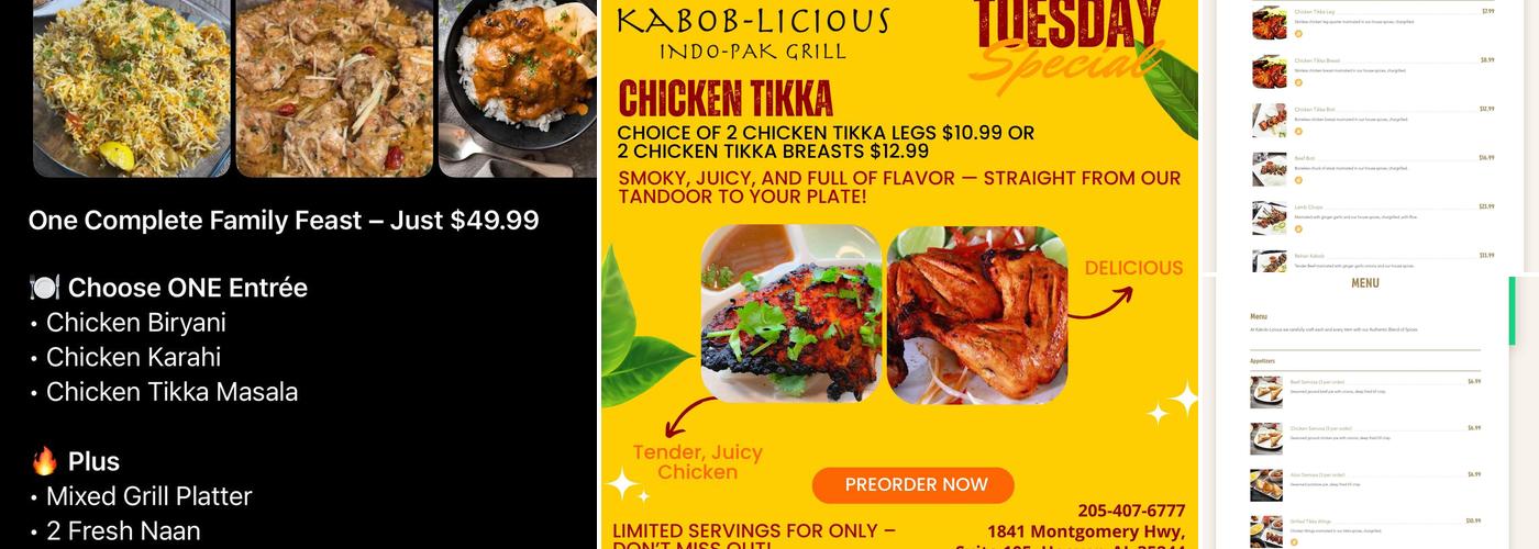 Kabob-Licious Menu