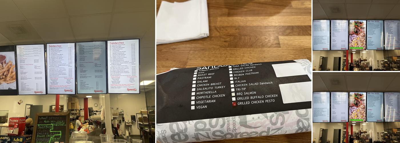 Spreadz Sandwiches Menu