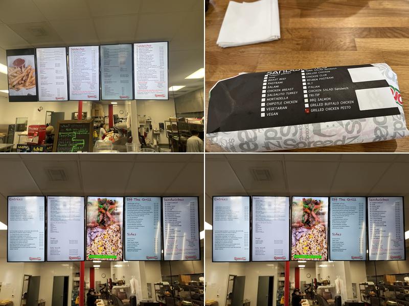 Spreadz Sandwiches Menu