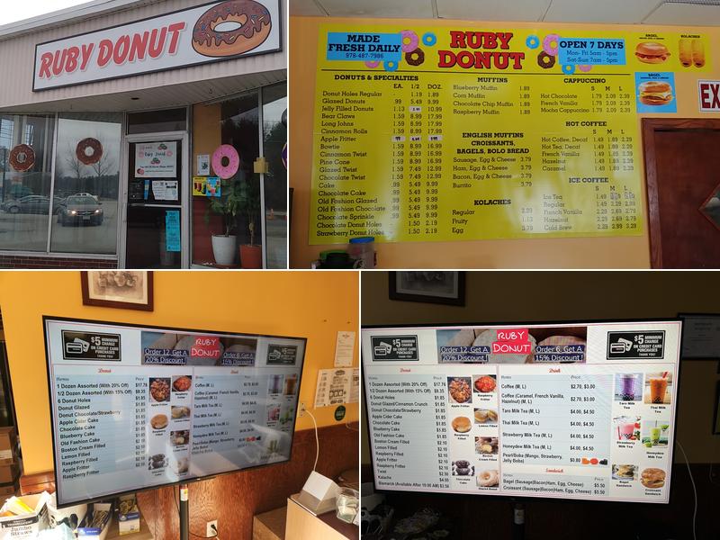 Ruby donut shop Menu