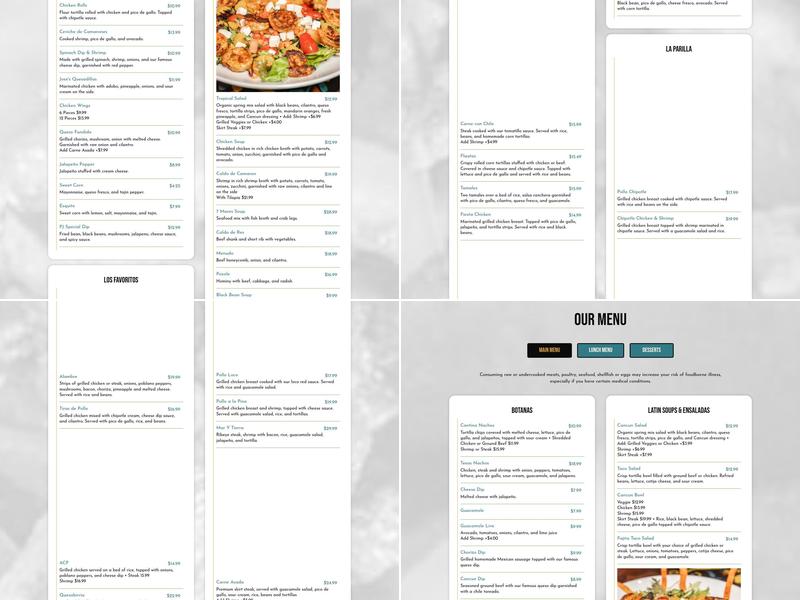 Mi Cancun Menu