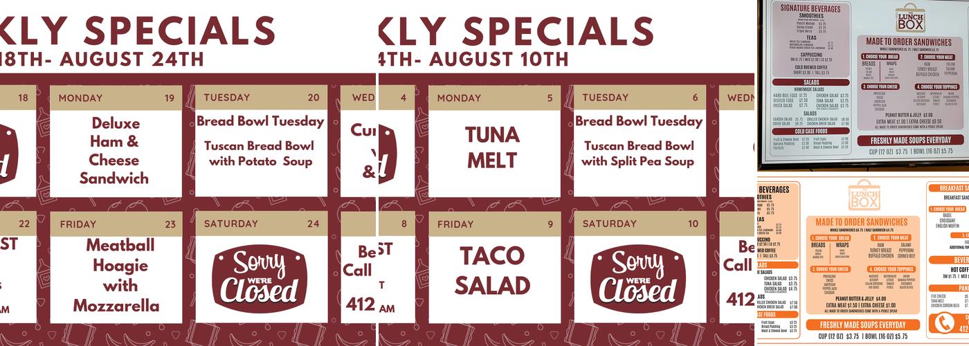 THE LUNCH BOX Menu