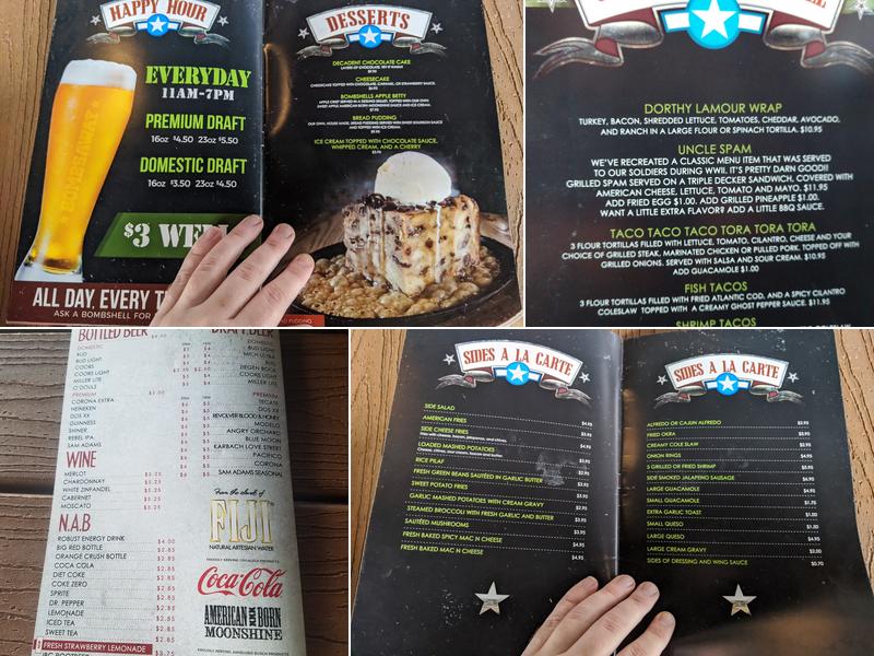 Bombshells Restaurant & Bar Menu