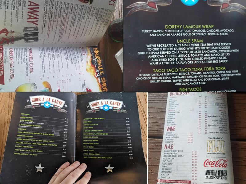 Bombshells Restaurant & Bar Menu