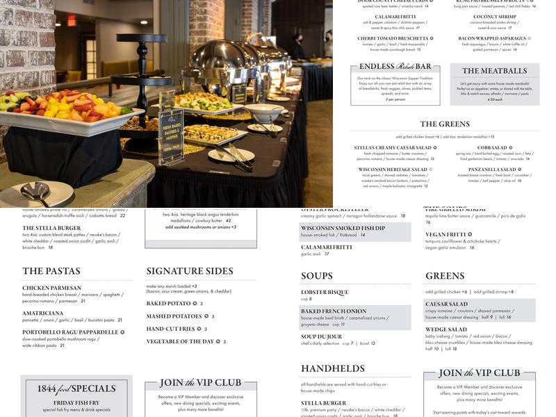 The 1844 Table & Mash Menu