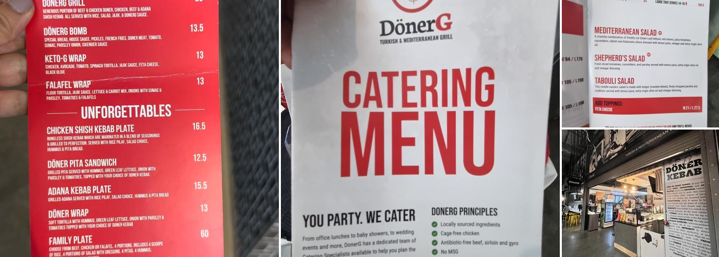 DonerG Turkish & Mediterranean Grill - Long Beach Menu