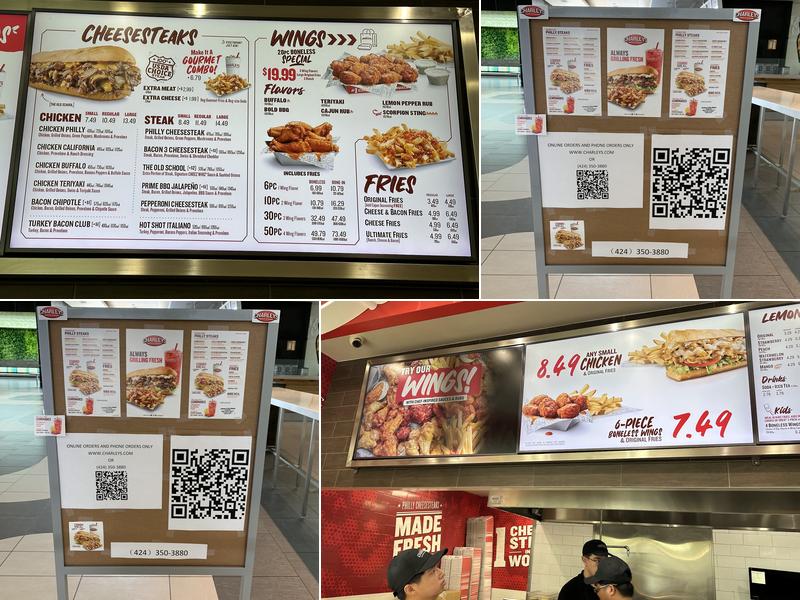 Charleys Cheesesteaks Menu