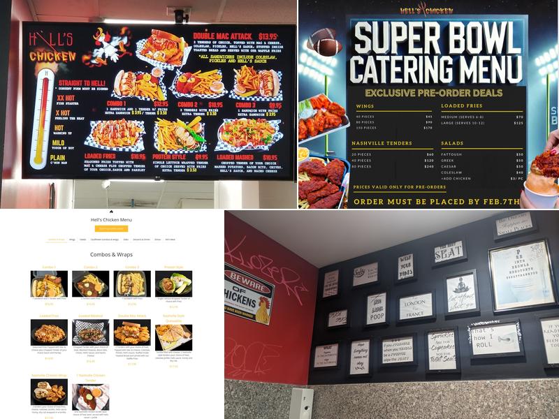 Hell's Chicken Menu