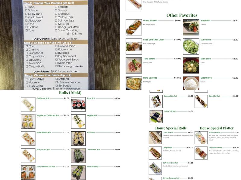 ISLAND BOBA SUSHI POKE Menu