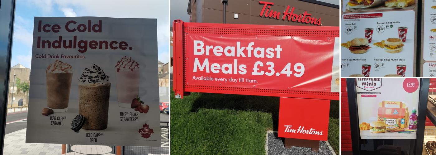 Tim Hortons Portadown Menu