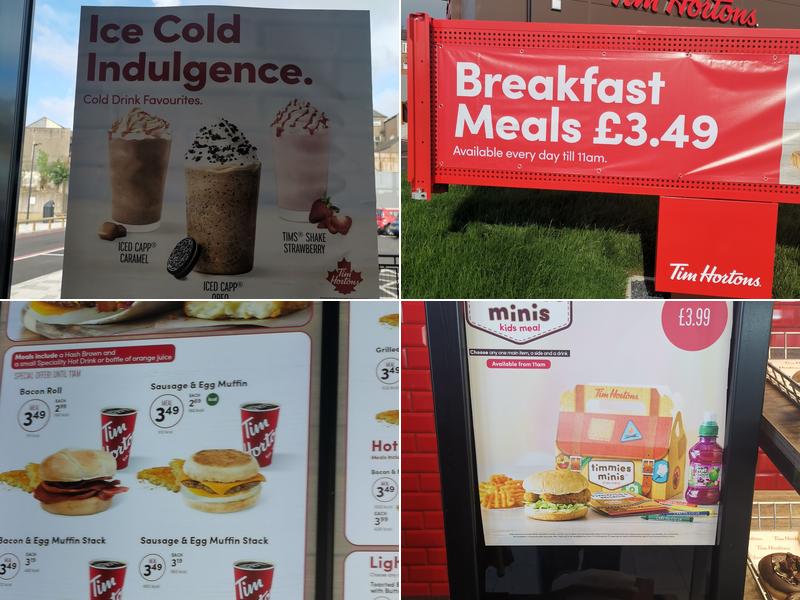 Tim Hortons Portadown Menu