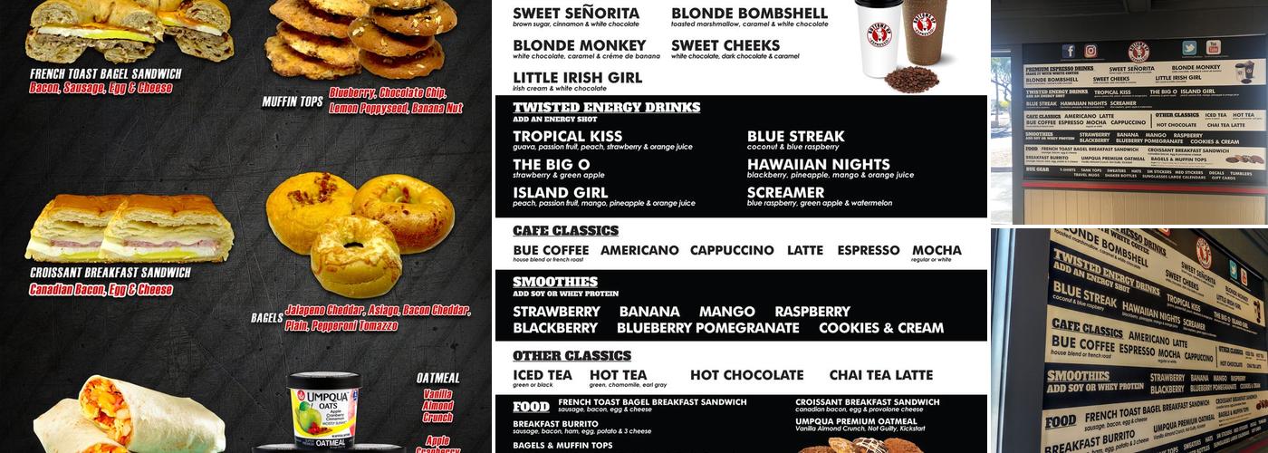 Bottoms Up Espresso Menu