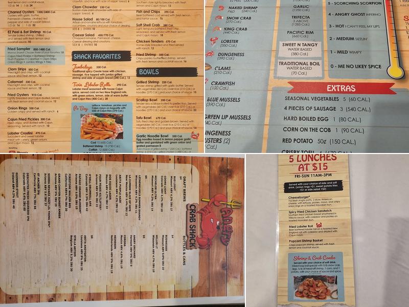 Angry Crab Shack Menu