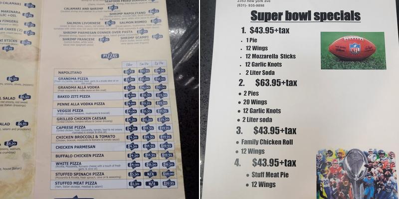 King Gino's Pizza & Pasta Menu