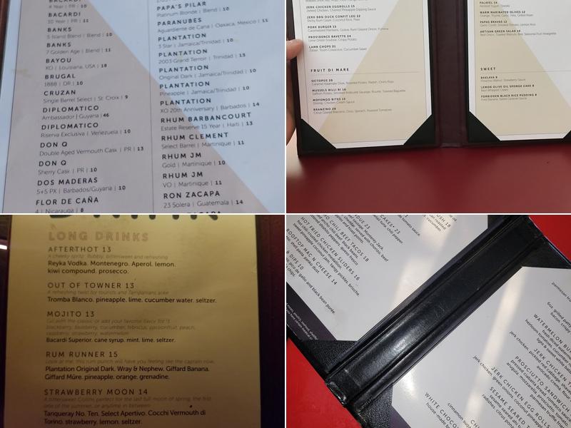 M.Bird Menu