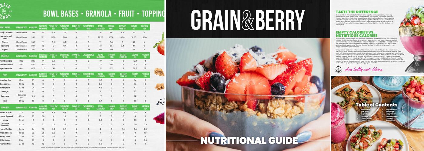 Grain and Berry - South Tampa Menu