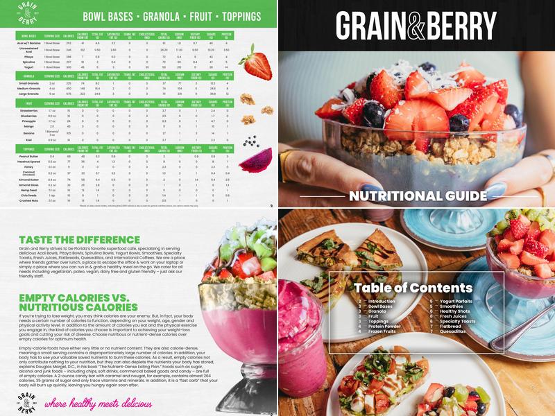 Grain and Berry - South Tampa Menu