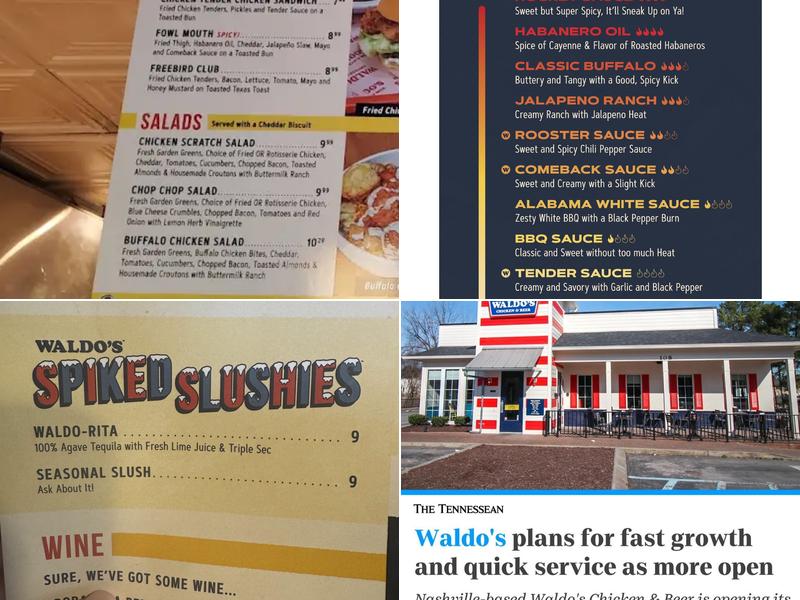 Waldo's Chicken & Beer Menu