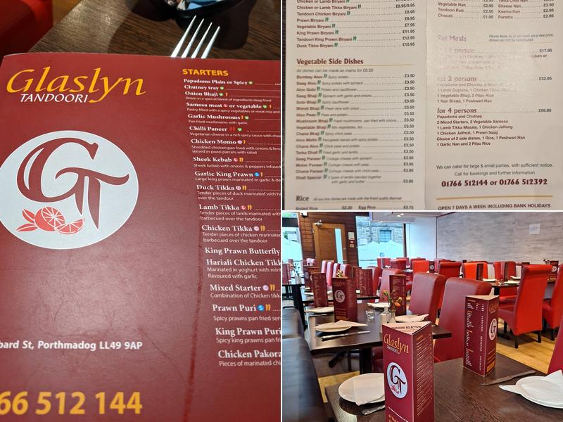Glaslyn Tandoori Menu