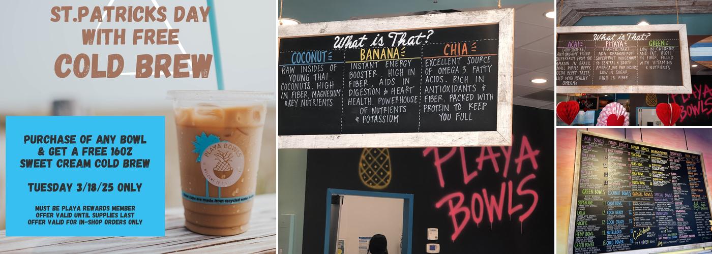 Playa Bowls Menu
