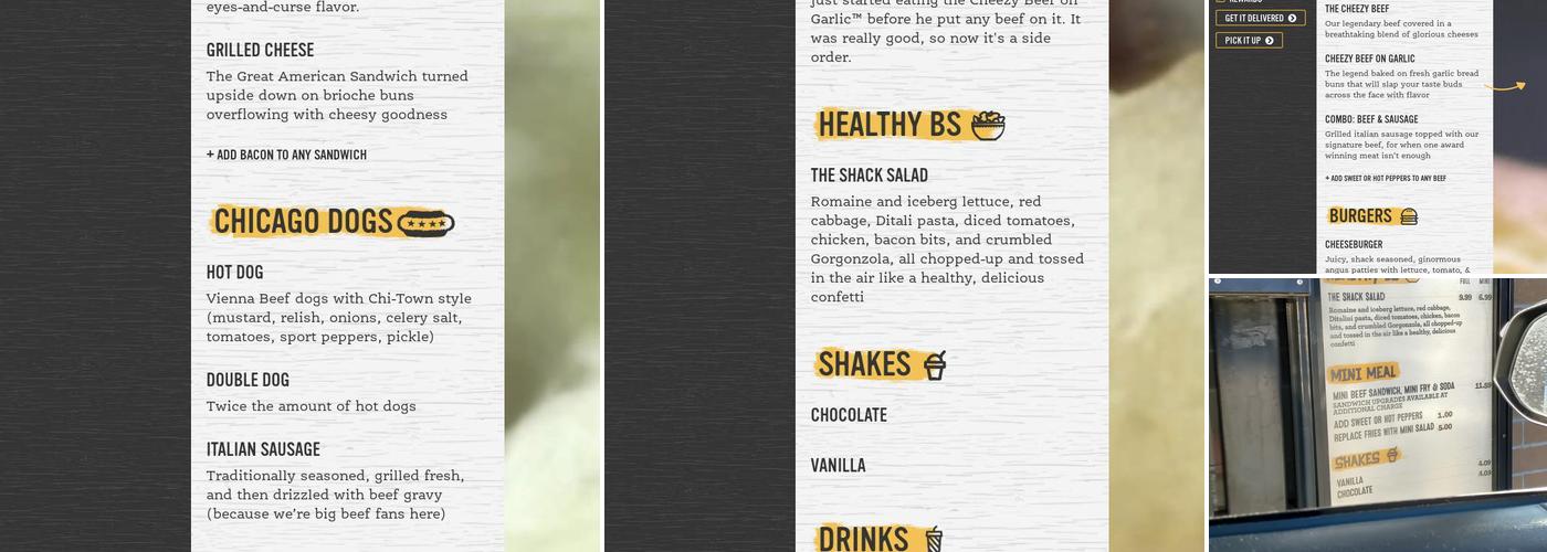 Beef Shack Menu