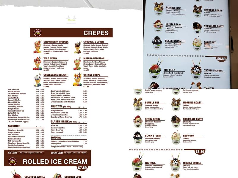 OH-ICEE Menu
