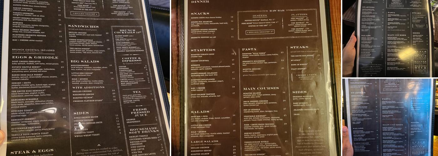 The Smith Menu