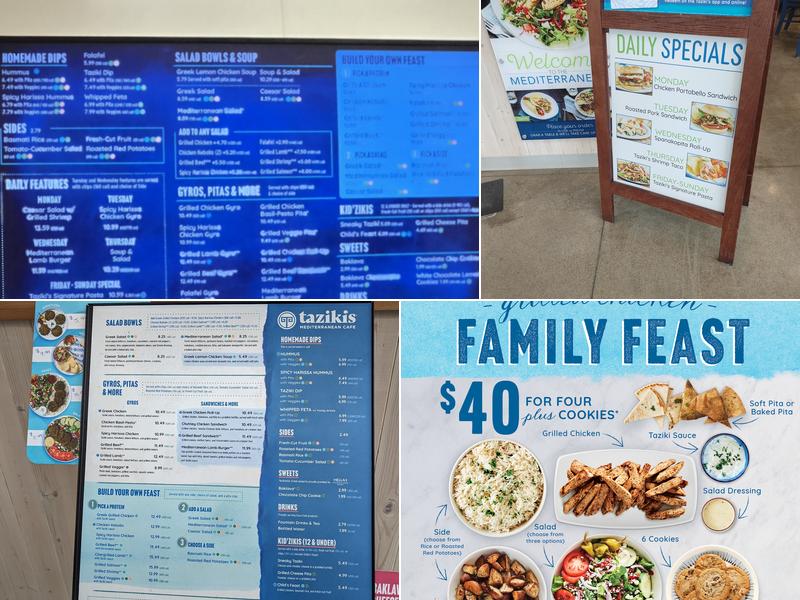 Taziki's Mediterranean Cafe - Keystone Crossing Menu