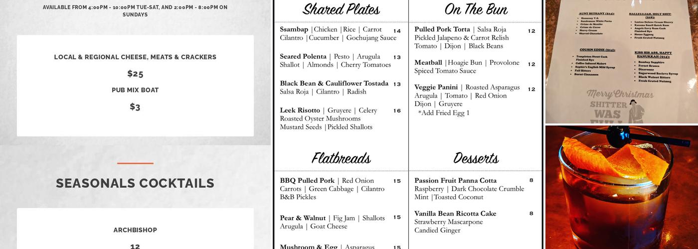 Winchester Public House Menu