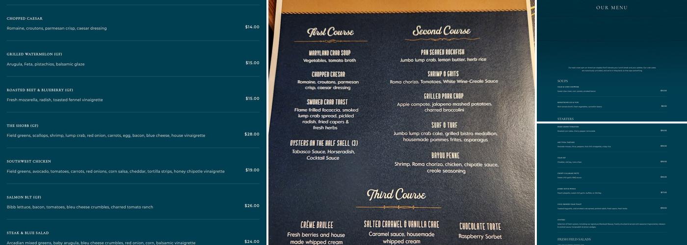 Blackwall Hitch Menu