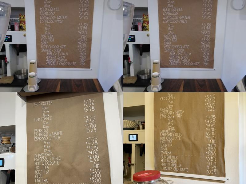 Sophomore Coffee Menu