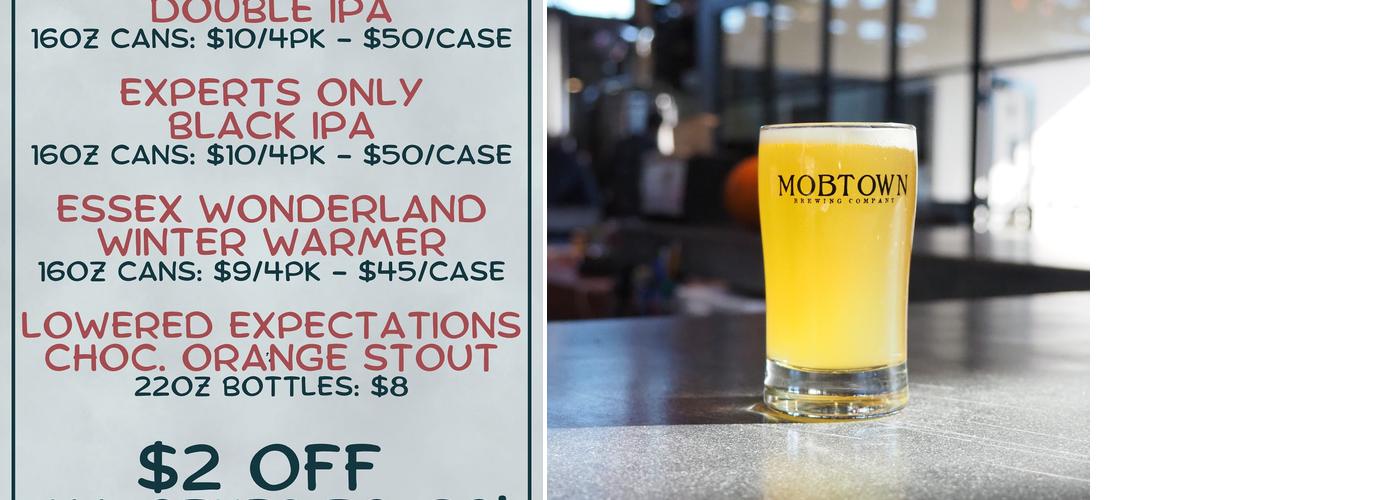 Mobtown Brewing Company Menu