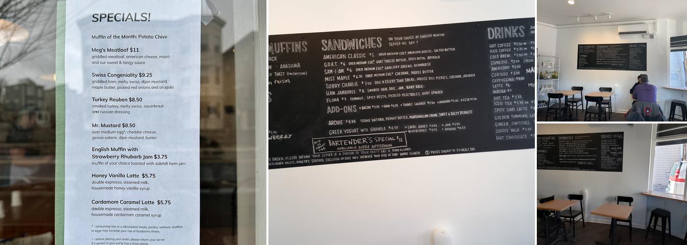 Vinal Bakery Menu