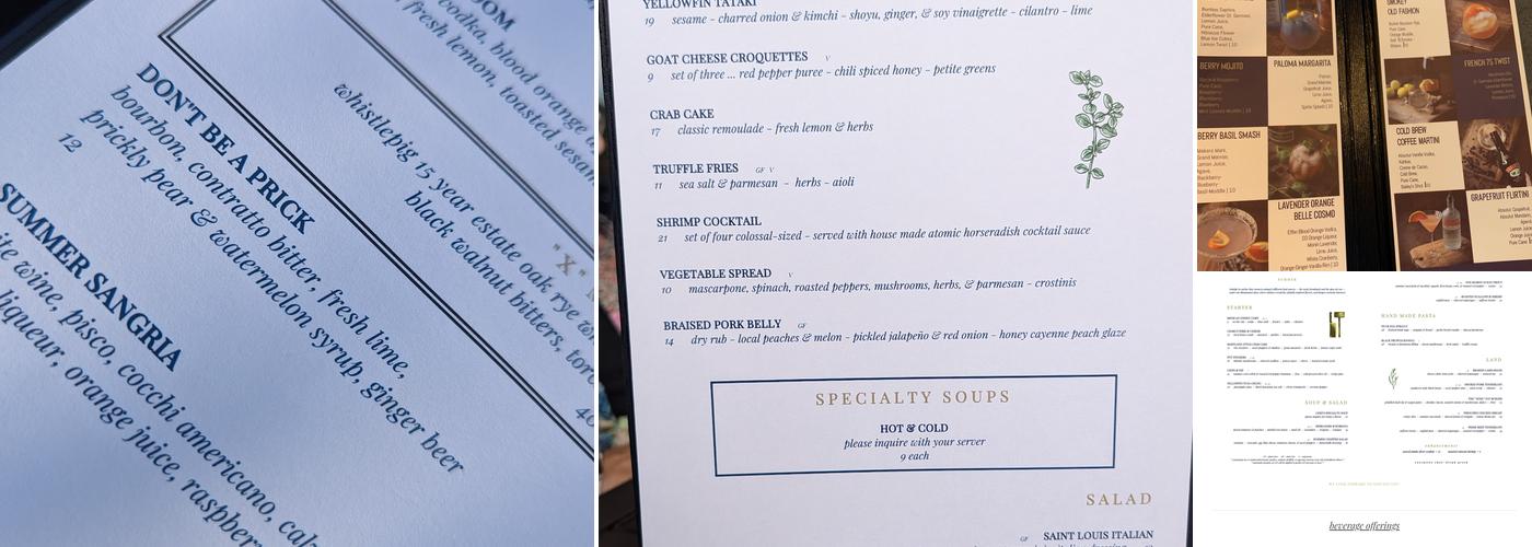 Cobalt Smoke & Sea Menu