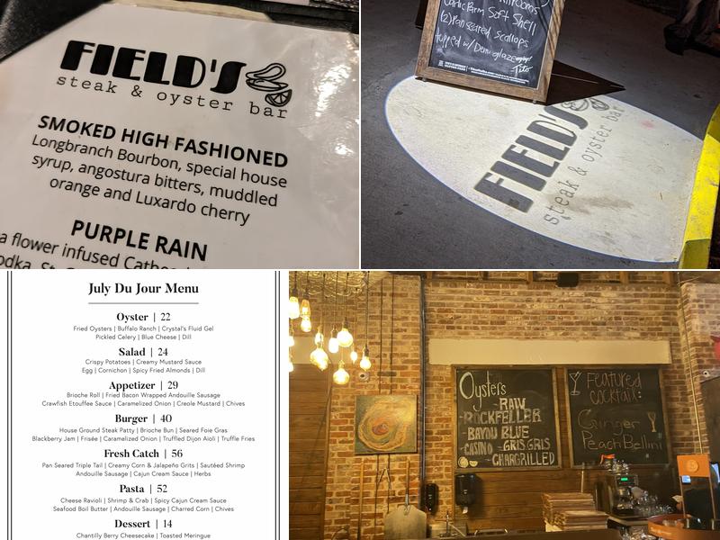 Field's Steak and Oyster Bar Menu