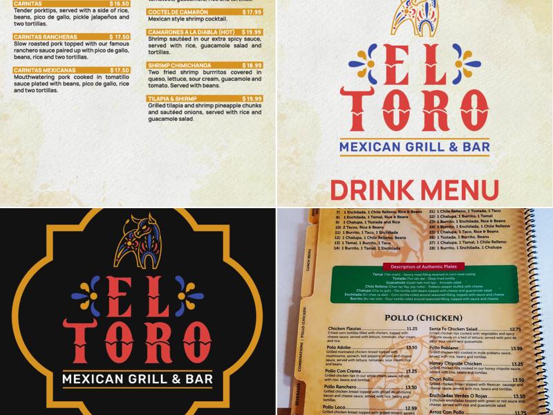 El Toro Mexican Grill & Bar Menu