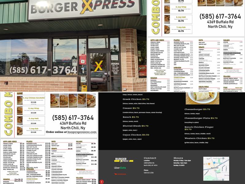 Burger Xpress Menu